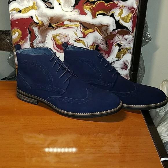 Mens "Ricardo" Suede Leather Lace Up Chukka Boots - Picture 8 of 8